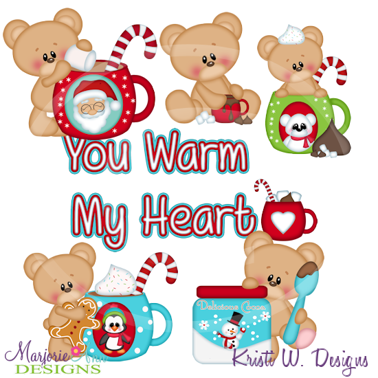 Marshmallow Loves Cocoa Cutting Files Includes Clipart - Click Image to Close